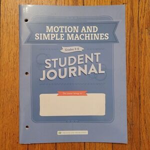 Good and Beautiful Grades 3-6 Student Journal Blue Motion Simple Machines NEW